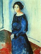 Edvard Munch Woman in Blue oil painting artist
